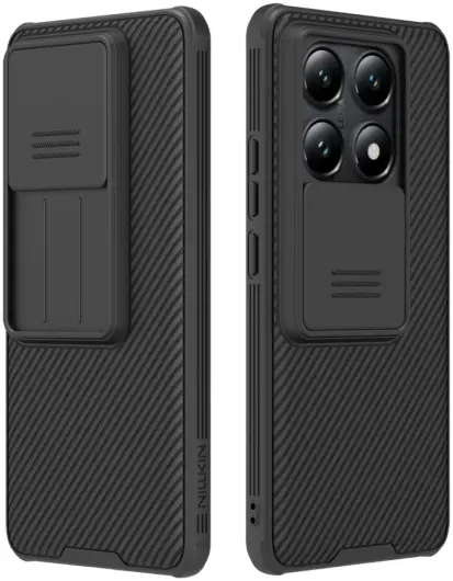 Nillkin CamShield Xiaomi 14T Pro Hoesje met Camera Slider Back Cover Zwart afbeelding 1