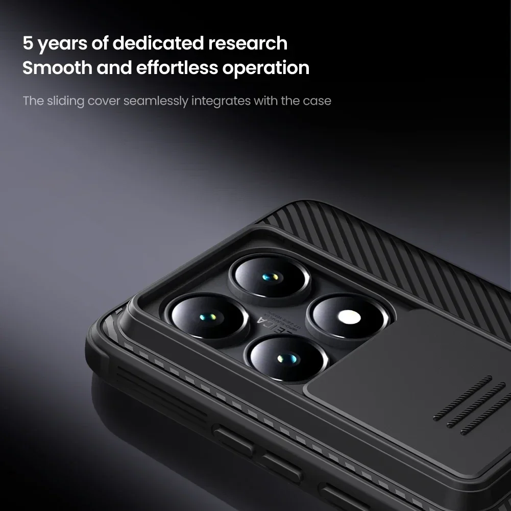 Nillkin CamShield Xiaomi 14T Pro Hoesje met Camera Slider Back Cover Blauw afbeelding 6