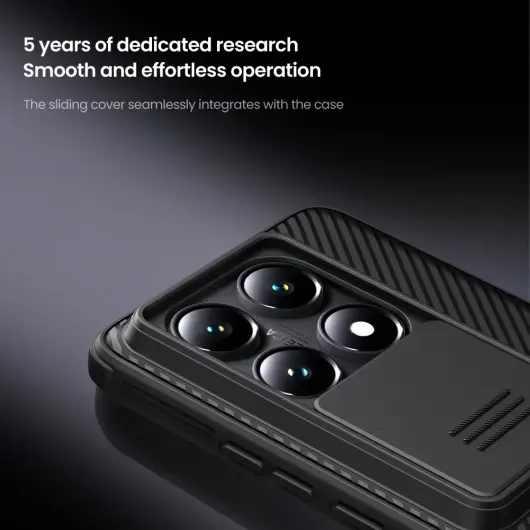 Nillkin CamShield Xiaomi 14T Pro Hoesje met Camera Slider Back Cover Blauw afbeelding 6