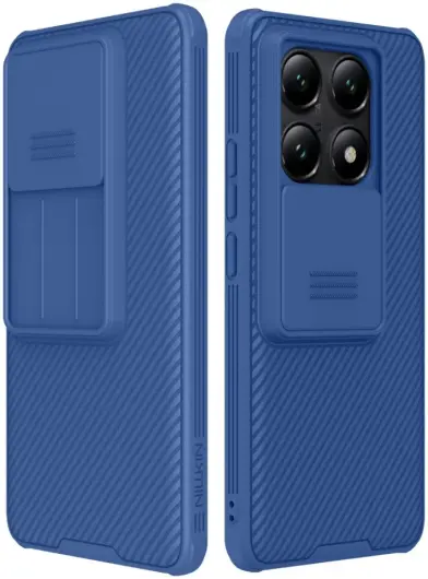 Nillkin CamShield Xiaomi 14T Hoesje met Camera Slider Back Cover Blauw afbeelding 1