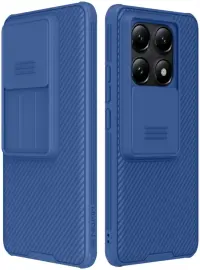 Nillkin CamShield Xiaomi 14T Hoesje met Camera Slider Back Cover Blauw