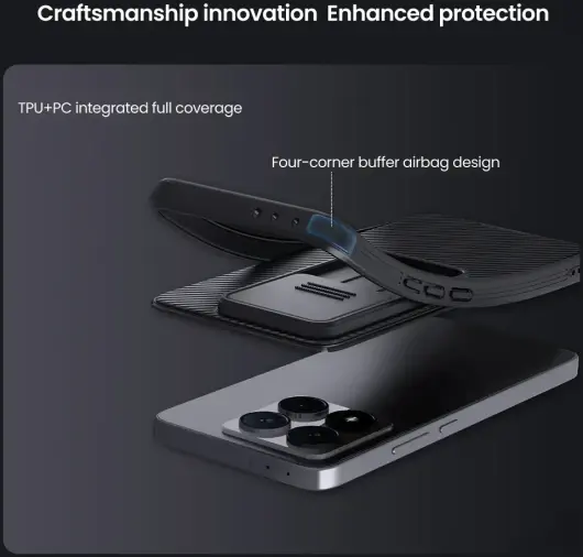 Nillkin CamShield Xiaomi 14T Hoesje met Camera Slider Back Cover Groen afbeelding 7