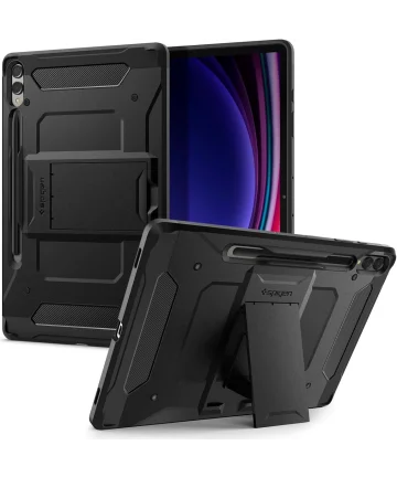 Spigen Tough Armor Pro Samsung Galaxy Tab S10 Plus/S9 Plus Hoes Back Cover Zwart Hoesjes