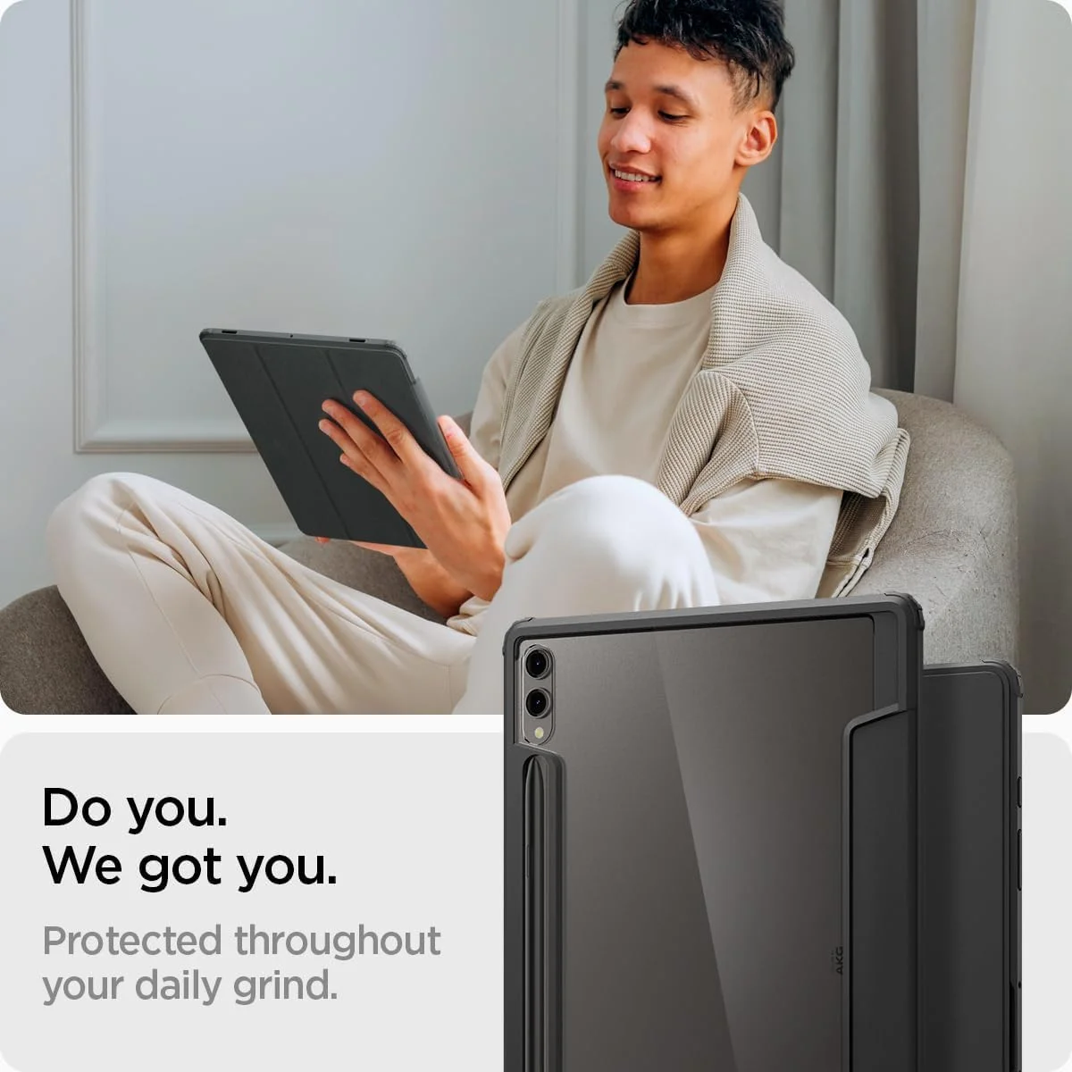 Spigen Ultra Hybrid Samsung Galaxy Tab S10+ / S9+ Hoes Book Case Zwart afbeelding 2