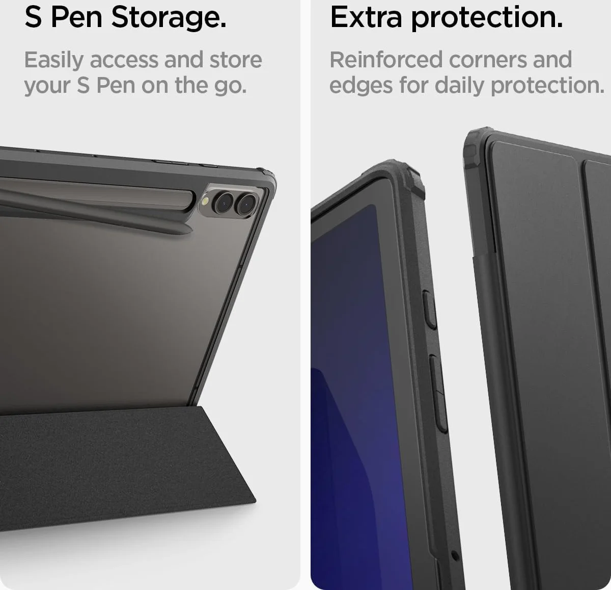 Spigen Ultra Hybrid Samsung Galaxy Tab S10+ / S9+ Hoes Book Case Zwart afbeelding 6