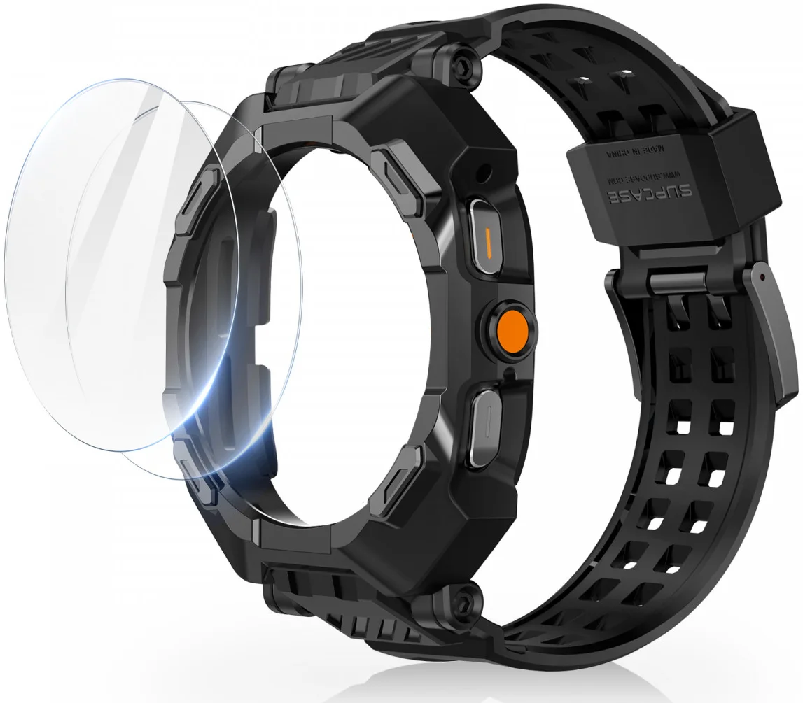 SUPCASE - Samsung Galaxy Watch Ultra Hoesje - met Bandje + Tempered Glass 2-Pack afbeelding 2
