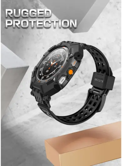 SUPCASE - Samsung Galaxy Watch Ultra Hoesje - met Bandje + Tempered Glass 2-Pack afbeelding 5