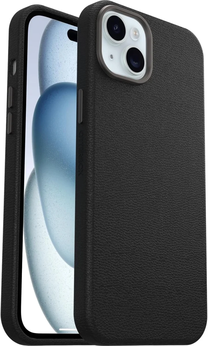 OtterBox Symmetry Cactus Leer MagSafe Apple iPhone 15 Plus/14 Plus Hoesje Zwart afbeelding 1