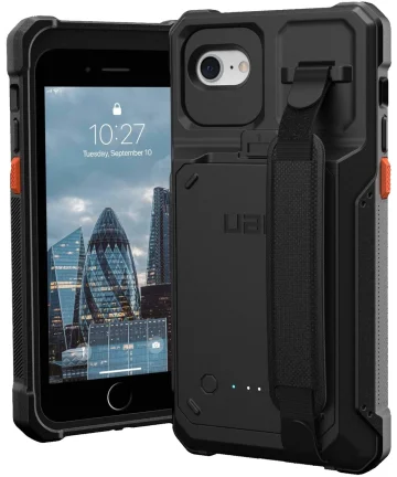 Urban Armor Gear Workflow iPhone SE (2022 / 2020) / 8 Hoesje Battery Pack Zwart Hoesjes