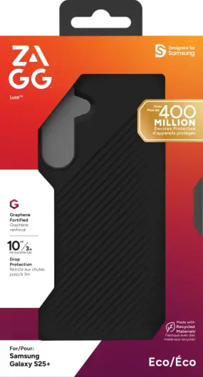 ZAGG Luxe Samsung Galaxy S25 Plus Hoesje 3M Valbescherming Zwart afbeelding 13
