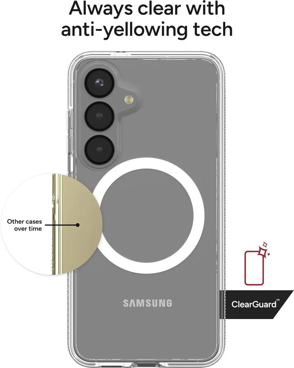 ZAGG Crystal Palace Snap Samsung Galaxy S25 Hoesje Magsafe DropProof Transparant afbeelding 6