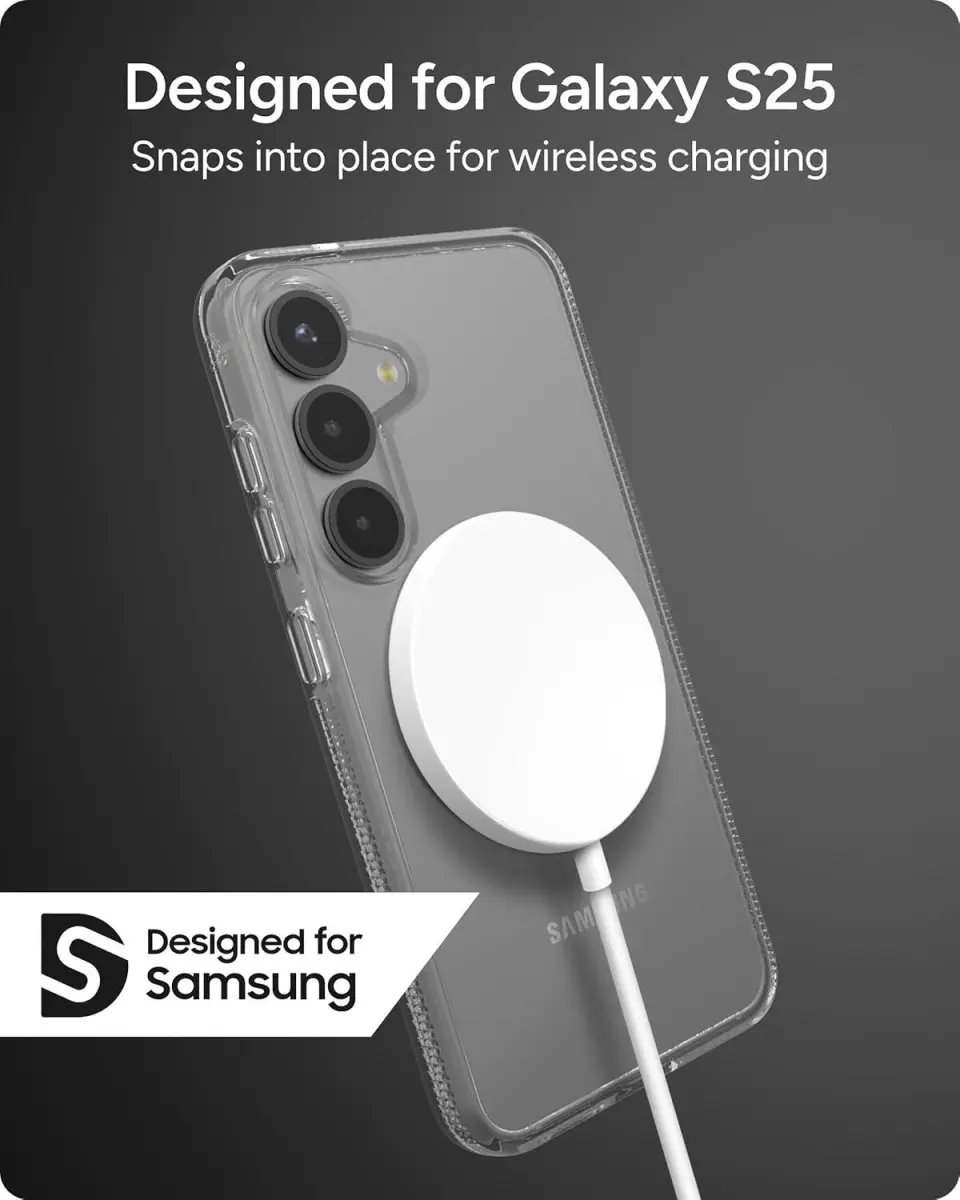 ZAGG Crystal Palace Snap Samsung Galaxy S25 Hoesje Magsafe DropProof Transparant afbeelding 3