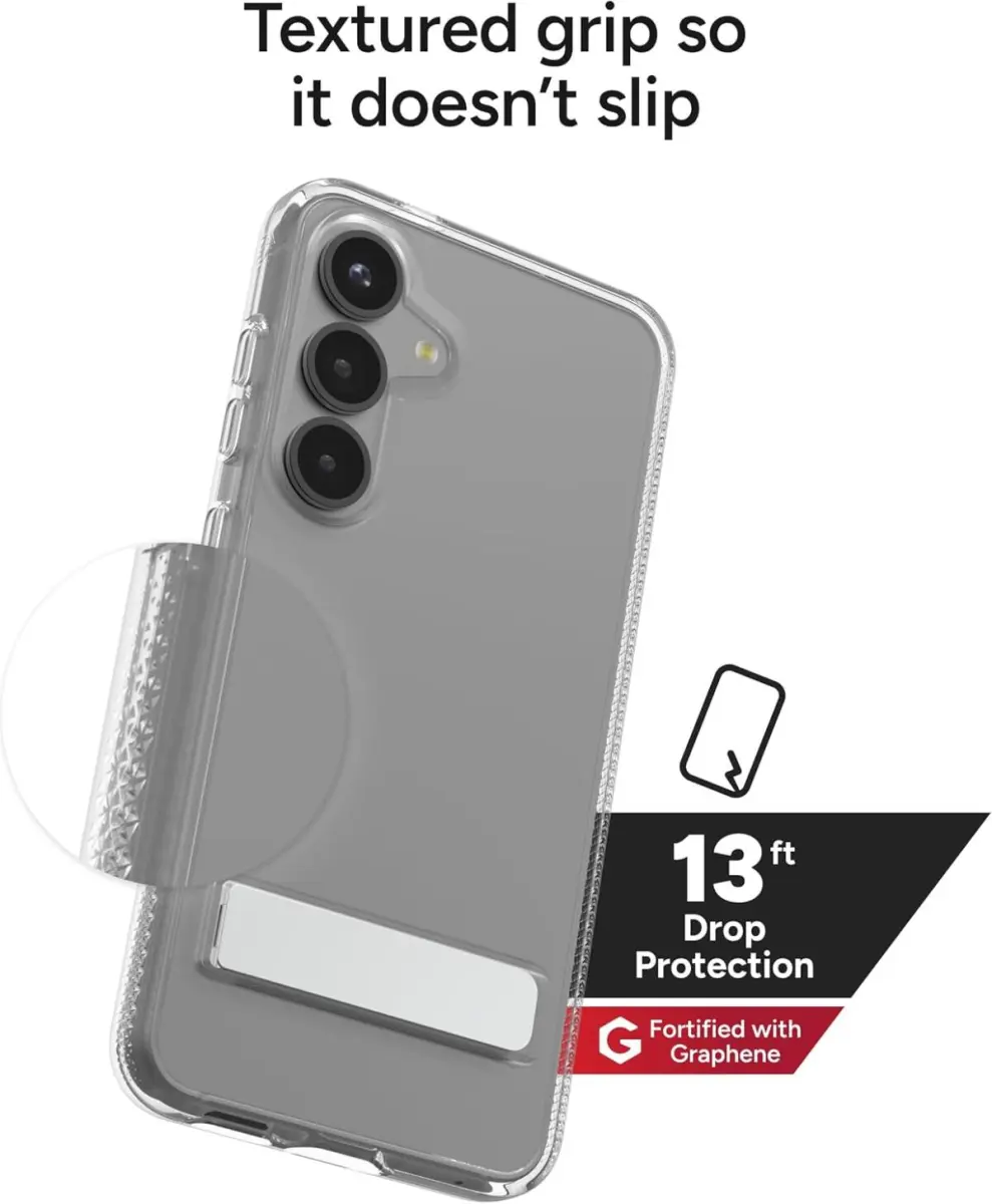 ZAGG Crystal Palace Kickstand Samsung Galaxy S25 Hoesje Transparant afbeelding 3