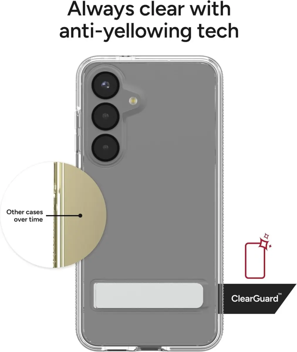 ZAGG Crystal Palace Kickstand Samsung Galaxy S25 Hoesje Transparant afbeelding 6