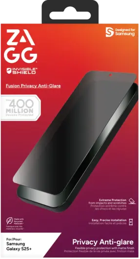 InvisibleShield Fusion Privacy Samsung Galaxy S25 Plus Screen Protector afbeelding 1
