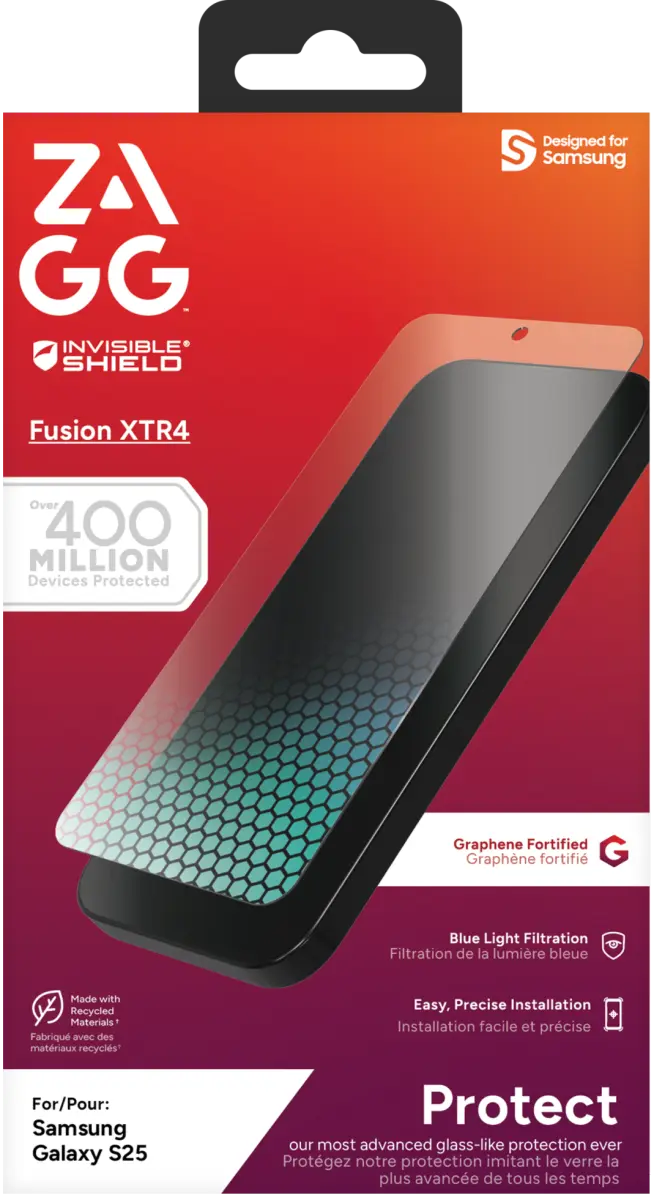 ZAGG InvisibleShield Fusion XTR4 Samsung Galaxy S25 Screen Protector afbeelding 14