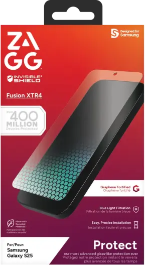 ZAGG InvisibleShield Fusion XTR4 Samsung Galaxy S25 Screen Protector afbeelding 14