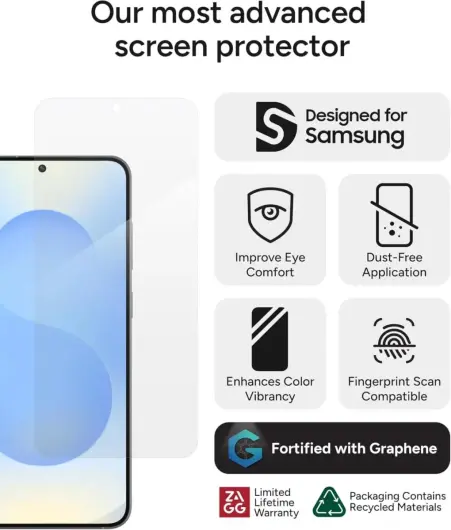 ZAGG InvisibleShield Fusion XTR4 Samsung Galaxy S25 Screen Protector afbeelding 3