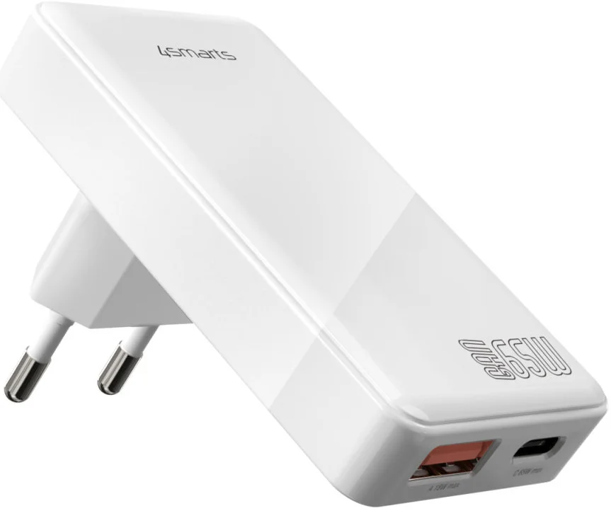 4Smarts FlatPlug 65W Power Delivery / Quick Charge USB-C / USB-A Adapter Wit afbeelding 12
