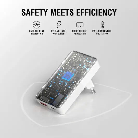 4Smarts FlatPlug 65W Power Delivery / Quick Charge USB-C / USB-A Adapter Wit afbeelding 9