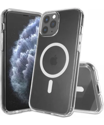 Apple iPhone 11 Pro Hoesje Hard Back Cover met MagSafe Transparant Hoesjes