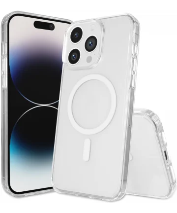 Apple iPhone 14 Pro Hoesje Hard Back Cover met MagSafe Transparant Hoesjes