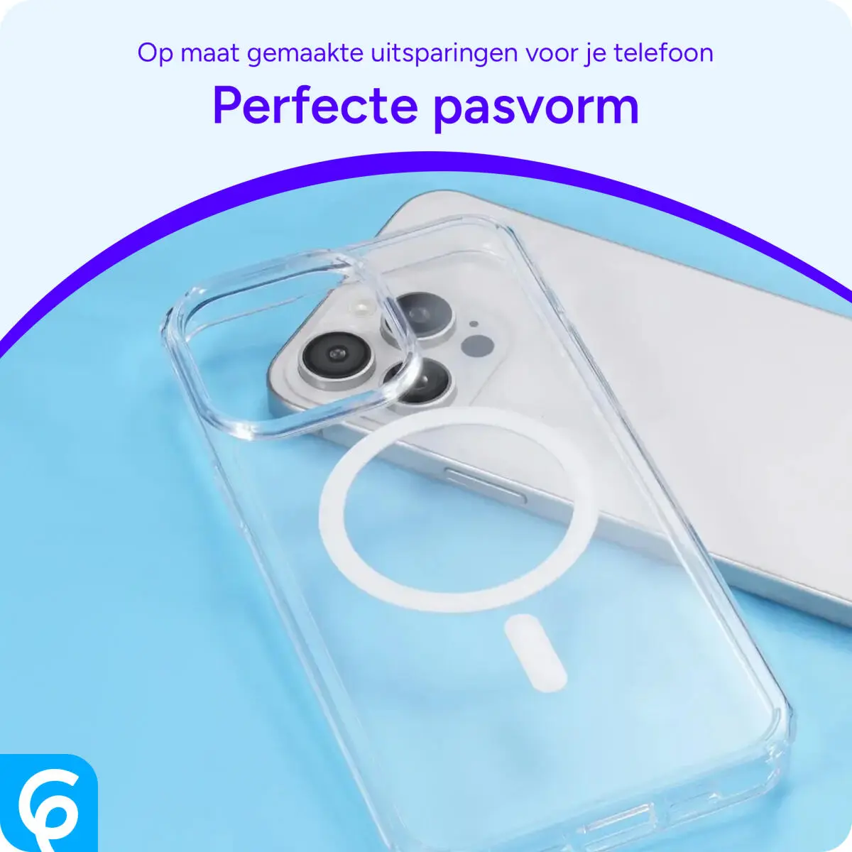 Apple iPhone 15 Pro Hoesje Hard Back Cover met MagSafe Transparant afbeelding 3