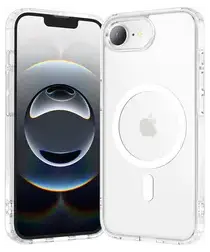 Apple iPhone 16e Hoesje Hard Back Cover met MagSafe Transparant afbeelding