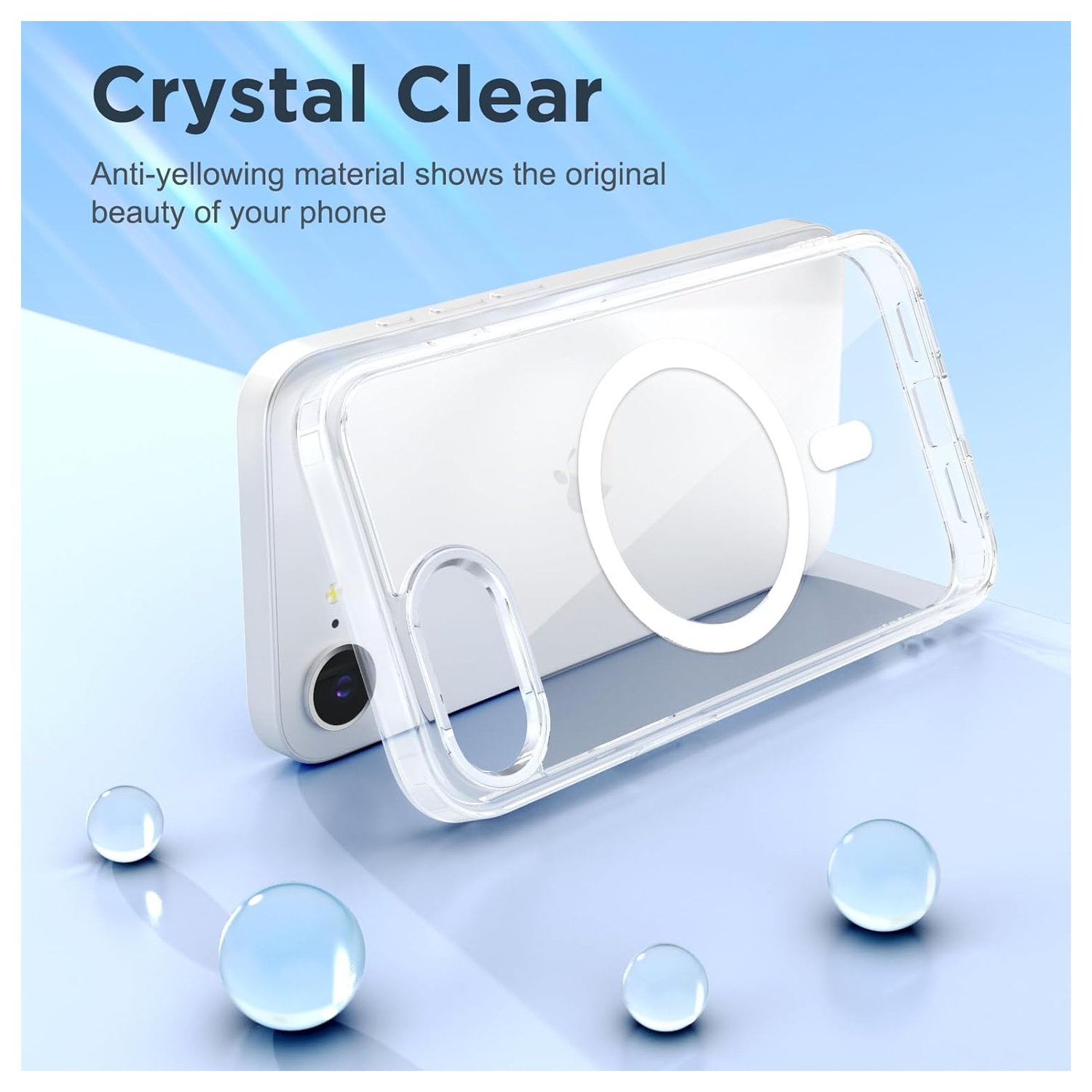 Apple iPhone 16e Hoesje Hard Back Cover met MagSafe Transparant afbeelding 2