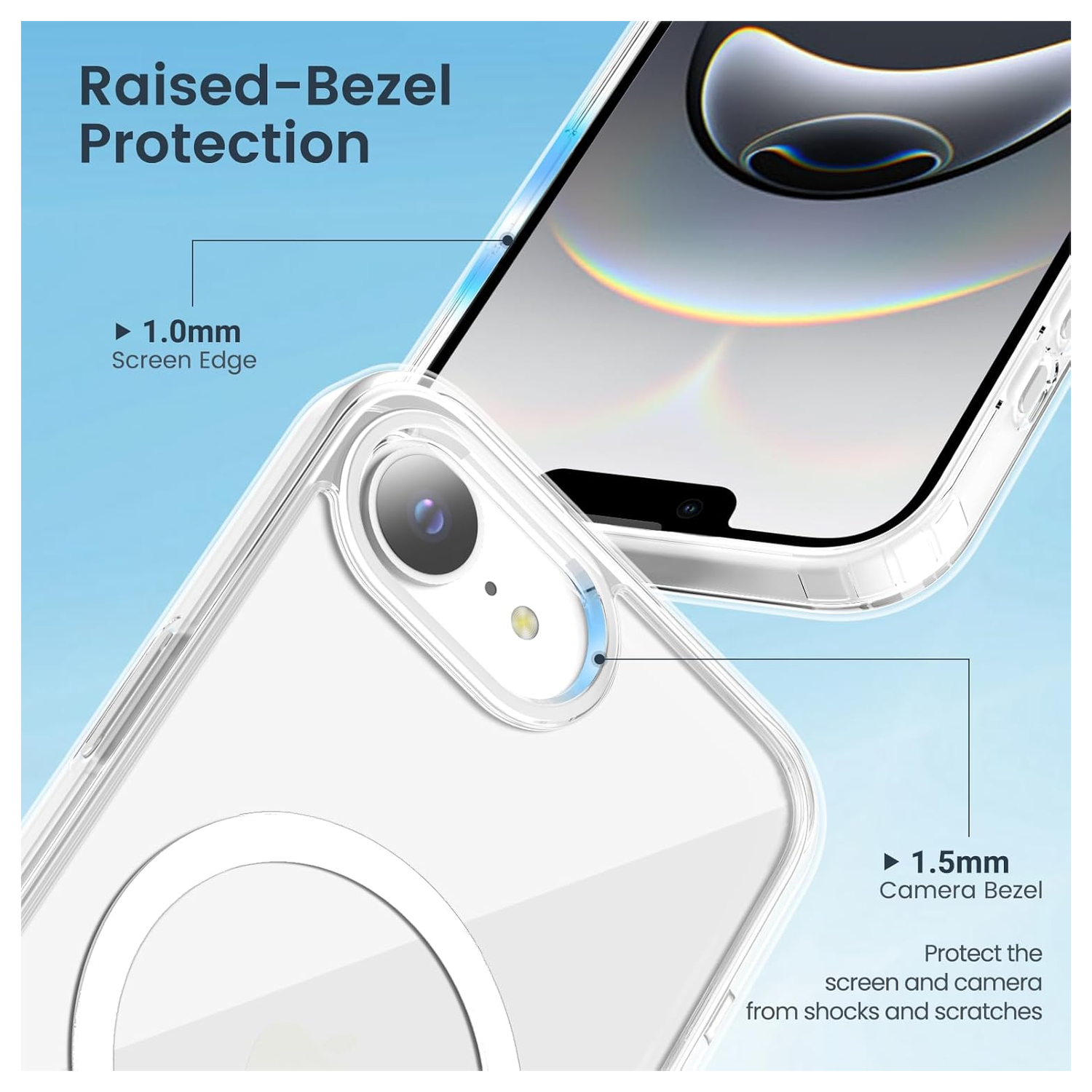 Apple iPhone 16e Hoesje Hard Back Cover met MagSafe Transparant afbeelding 4