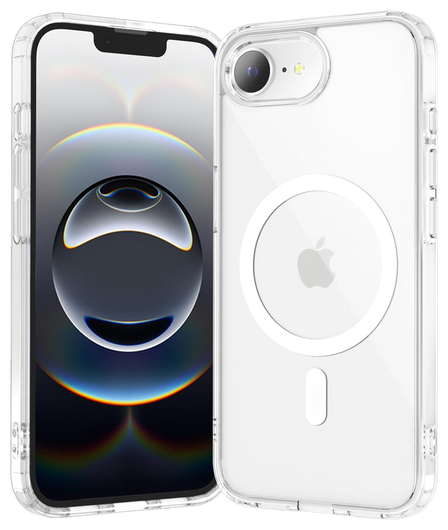 Apple iPhone 16e Hoesje Hard Back Cover met MagSafe Transparant afbeelding 1