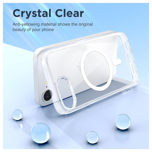 Apple iPhone 16e Hoesje Hard Back Cover met MagSafe Transparant afbeelding 2
