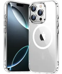Apple iPhone 16 Pro Hoesje Hard Back Cover met MagSafe Transparant afbeelding