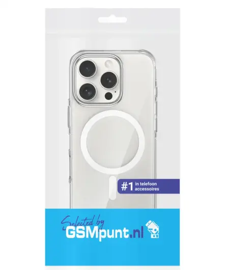 Apple iPhone 16 Pro Hoesje Hard Back Cover met MagSafe Transparant afbeelding 7