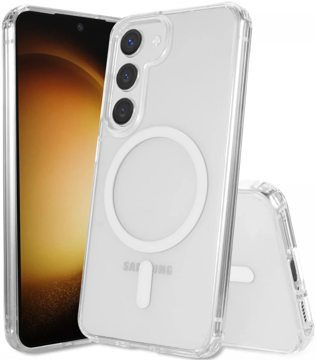 Samsung Galaxy S23 Hoesje Hard Back Cover met MagSafe Transparant afbeelding 1