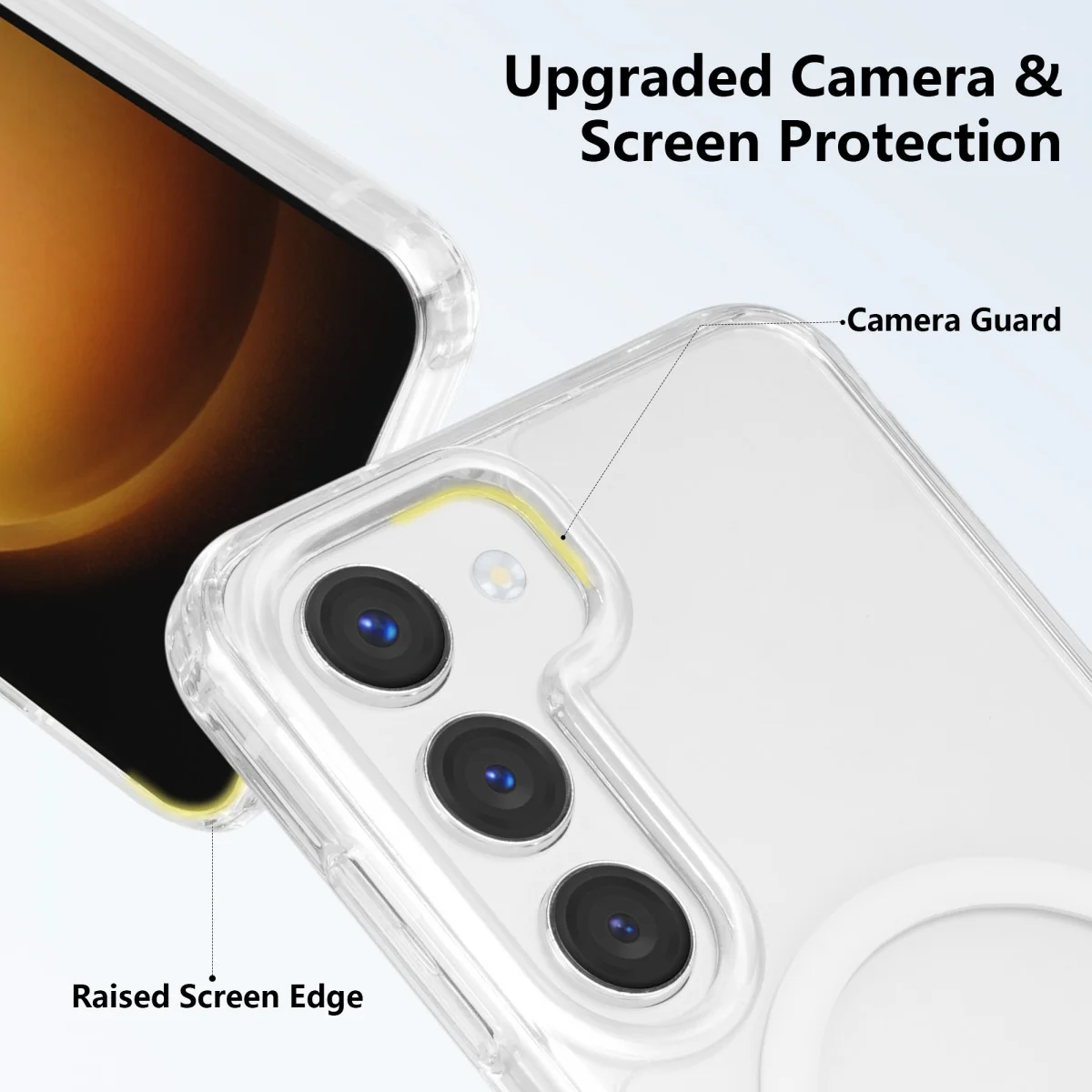 Samsung Galaxy S23 Hoesje Hard Back Cover met MagSafe Transparant afbeelding 6