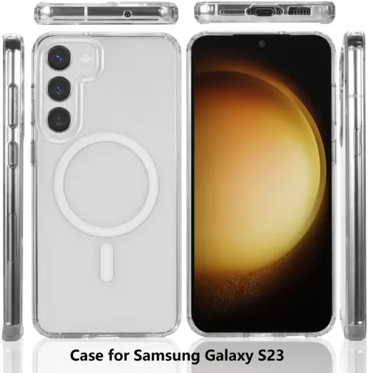 Samsung Galaxy S23 Hoesje Hard Back Cover met MagSafe Transparant afbeelding 7