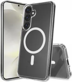 Samsung Galaxy S24 Hoesje Hard Back Cover met MagSafe Transparant afbeelding