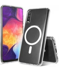 Samsung Galaxy A50 Hoesje Hard Back Cover met MagSafe Transparant