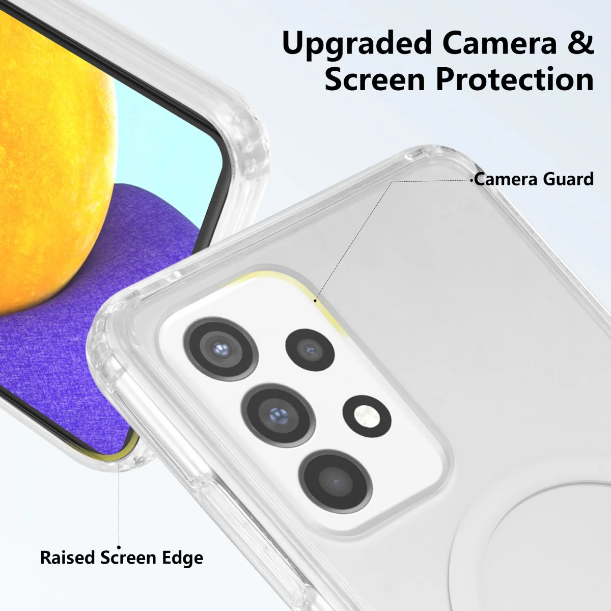 Samsung Galaxy A52 Hoesje Hard Back Cover met MagSafe Transparant afbeelding 6