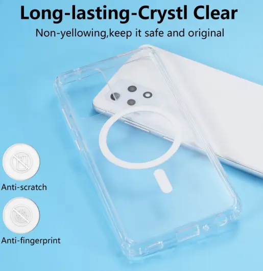 Samsung Galaxy A52 Hoesje Hard Back Cover met MagSafe Transparant afbeelding 3
