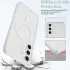 Samsung Galaxy A55 Hoesje Hard Back Cover met MagSafe Transparant afbeelding 3
