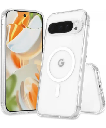 Google Pixel 9 / 9 Pro Hoesje Hard Back Cover met MagSafe Transparant Hoesjes