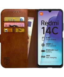 Rosso Element Xiaomi Redmi 14C Hoesje Book Case Wallet Bruin