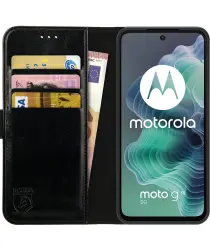 Rosso Element Motorola Moto G35 Hoesje Book Case Wallet Zwart