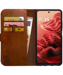 Rosso Element Motorola Moto G35 Hoesje Book Case Wallet Bruin