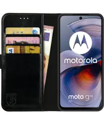 Rosso Element Motorola Moto G55 Hoesje Book Case Wallet Zwart