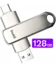 Buddi USB-A en USB-C Stick Dual Geheugenstick 128GB Grijs