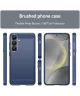 Samsung Galaxy S25 Hoesje Geborsteld TPU Flexibele Back Cover Blauw