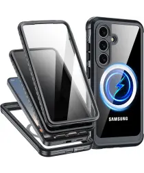 Samsung Galaxy S25 Hoesje Full Protect 360° Cover met MagSafe / Qi2 Zwart